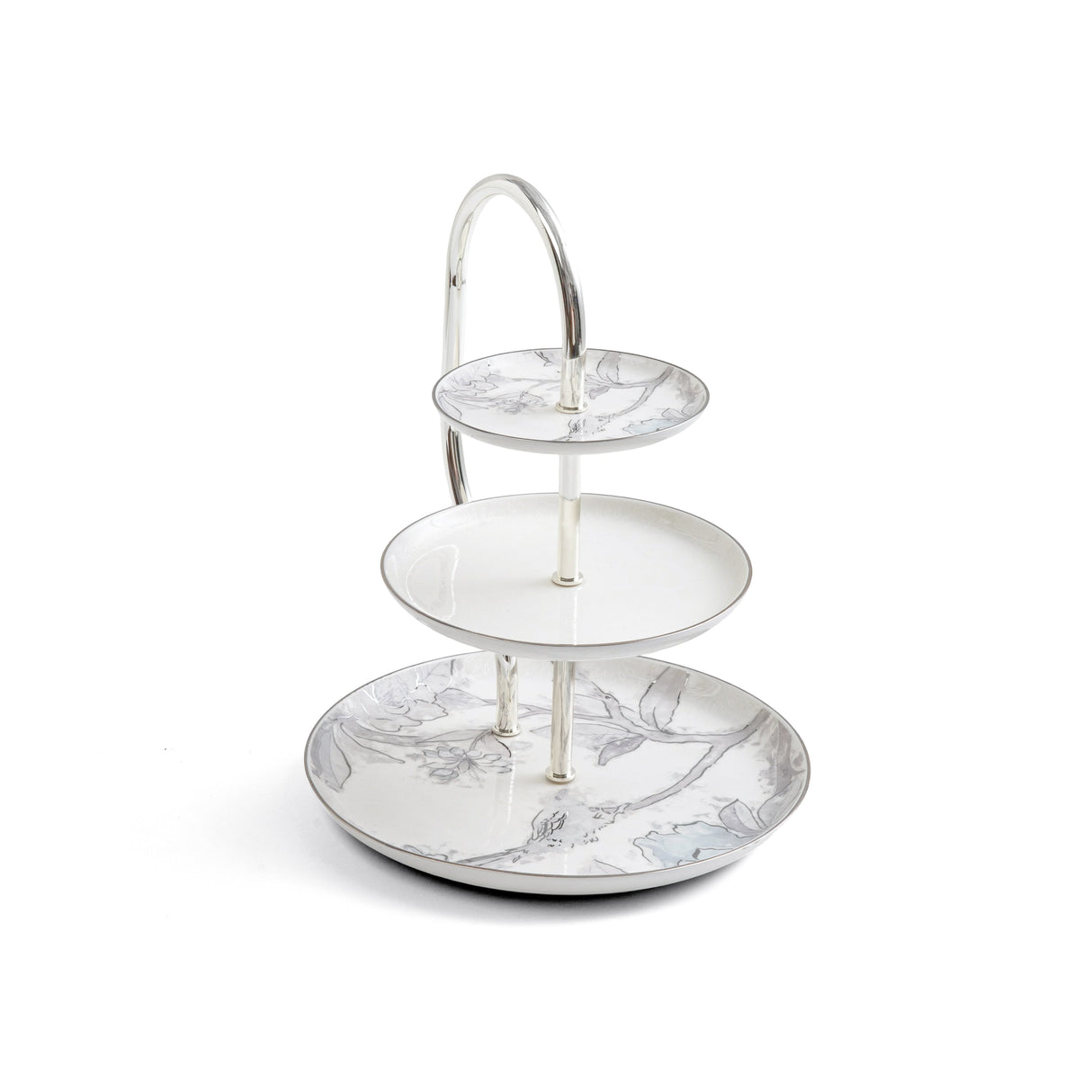 Khuzama - 3 Tier Plate - Grey & Silver