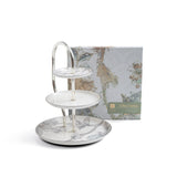 Khuzama - 3 Tier Plate - Grey & Silver