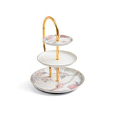 Khuzama - 3 Tier Plate - Pink & Gold