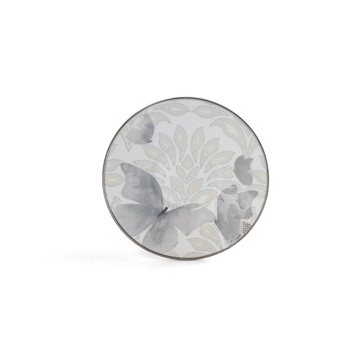 Veloura - Espresso/Turkish Coffee Set (12-Pc) - Grey & Silver