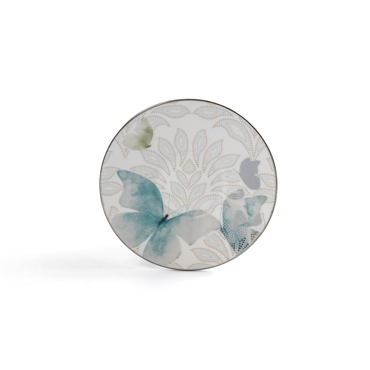 Veloura - Cappuccino Set (12-Pc) - Blue & Silver