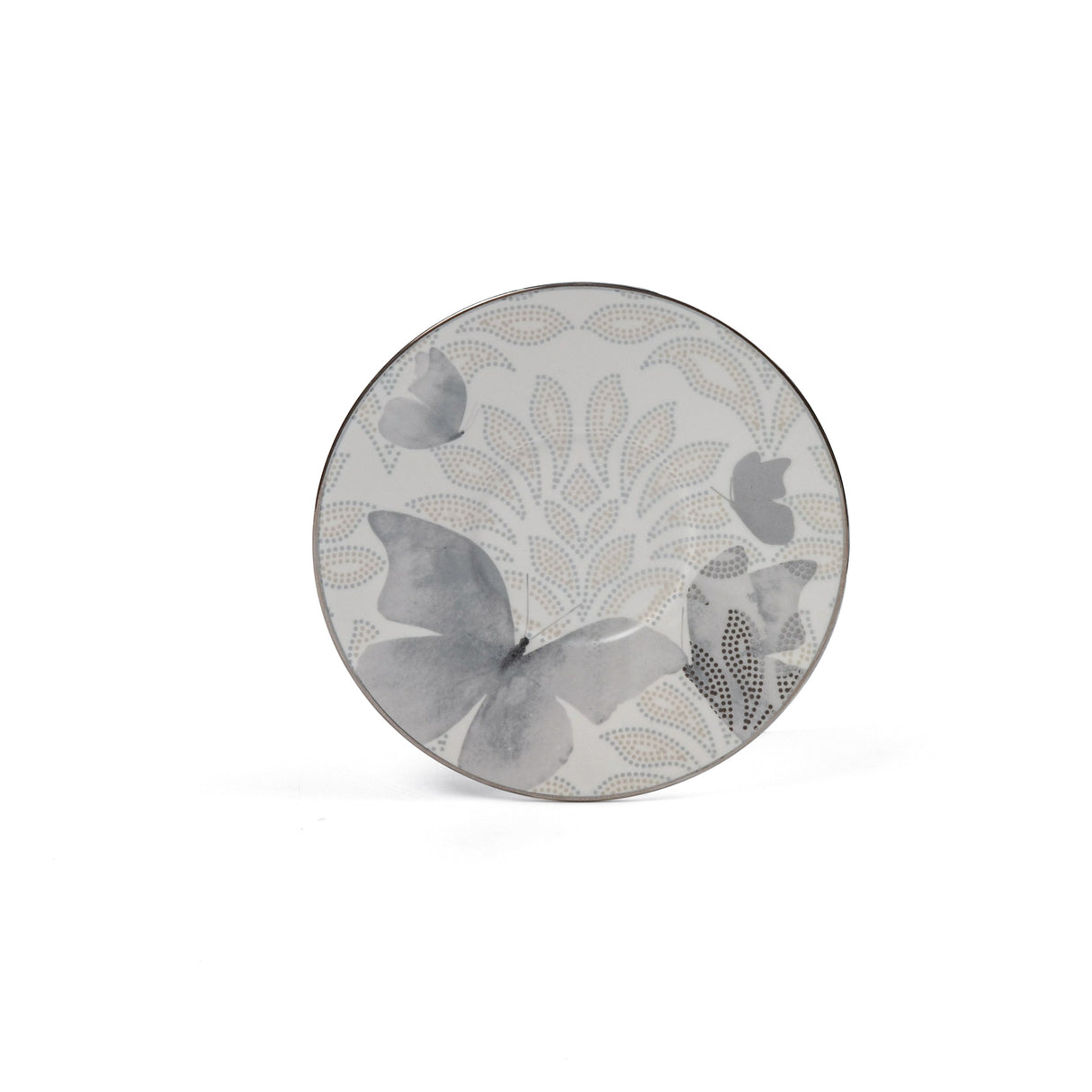 Veloura - Cappuccino Set (12-Pc) - Grey & Silver