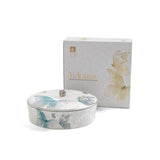 Veloura - Large Decorative Canister - Blue & Silver