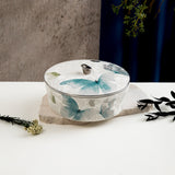 Veloura - Medium Decorative Canister - Blue & Silver