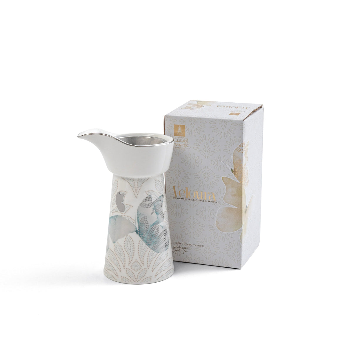 Veloura - Incense Burner - Blue & Silver