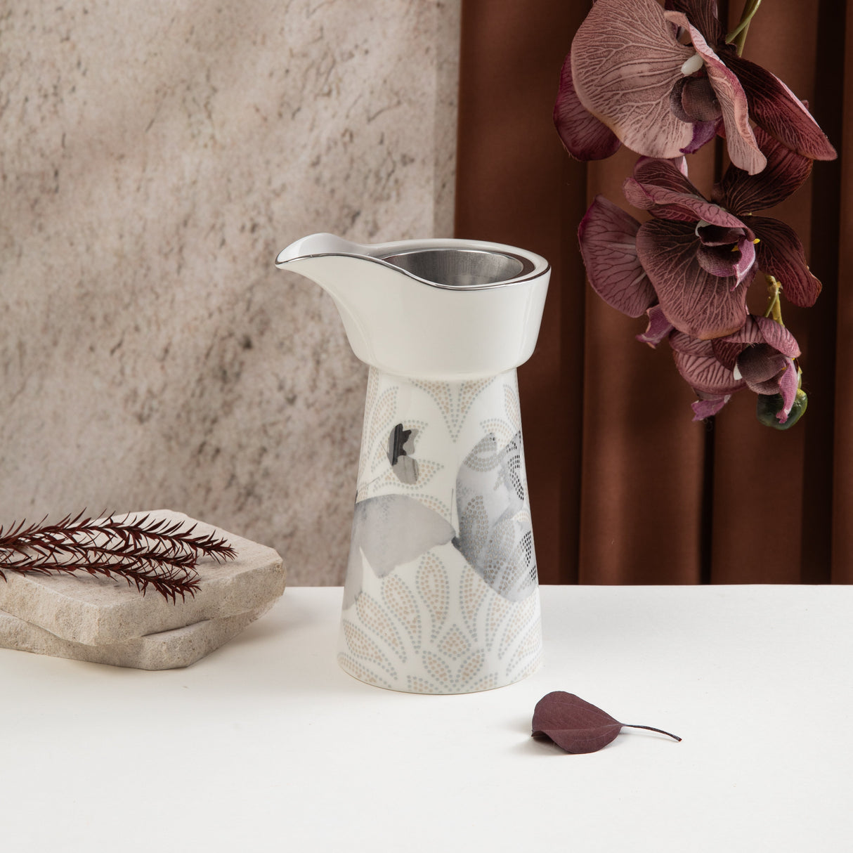 Veloura - Incense Burner - Grey & Silver