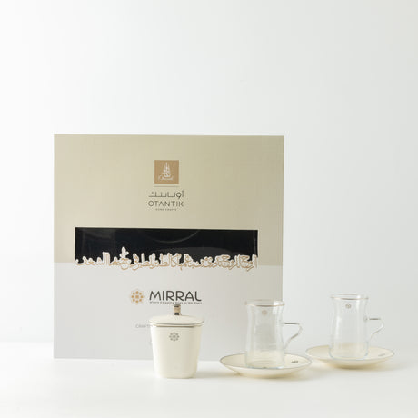 Mirral - Tea Set (13-Pc) - White & Silver