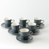 Bundle- The Refined Coffee Serving Set – Dark Blue & Silver