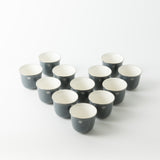 Mirral - Arabic Coffee Cups Set (12-Pc) - Dark Blue & Silver