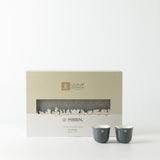 Mirral - Arabic Coffee Cups Set (12-Pc) - Dark Blue & Silver