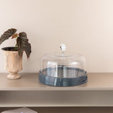 Mirral - Cake Set (9-Pc) - Dark Blue & Silver