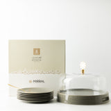 Mirral - Cake Set (9-Pc) - Grey & Gold