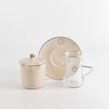 Octara - Tea Set (13-Pc) - Beige & Silver