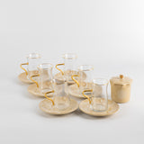 Octara - Tea Set (13-Pc) - Ivory & Gold