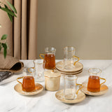 Octara - Tea Set (13-Pc) - Ivory & Gold