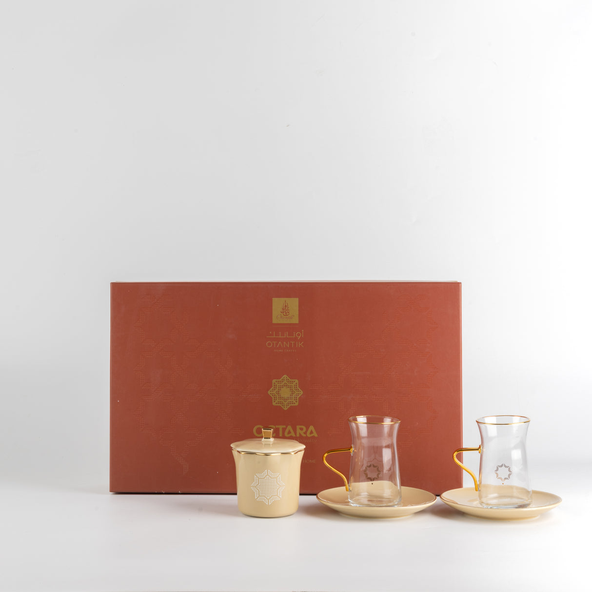 Octara - Tea Set (13-Pc) - Ivory & Gold