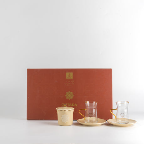 Octara - Tea Set (13-Pc) - Ivory & Gold