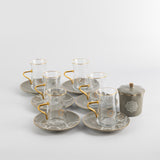 Octara - Tea Set (13-Pc) - Grey & Gold