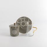 Octara - Tea Set (13-Pc) - Grey & Gold