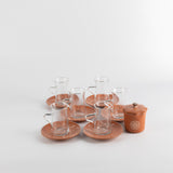 Octara - Tea Set (13-Pc) - Orange & Silver