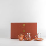 Octara - Tea Set (13-Pc) - Orange & Silver