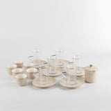 Octara - Tea Set (19-Pc) - Beige & Silver