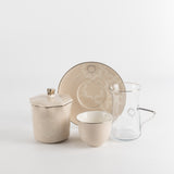 Octara - Tea Set (19-Pc) - Beige & Silver