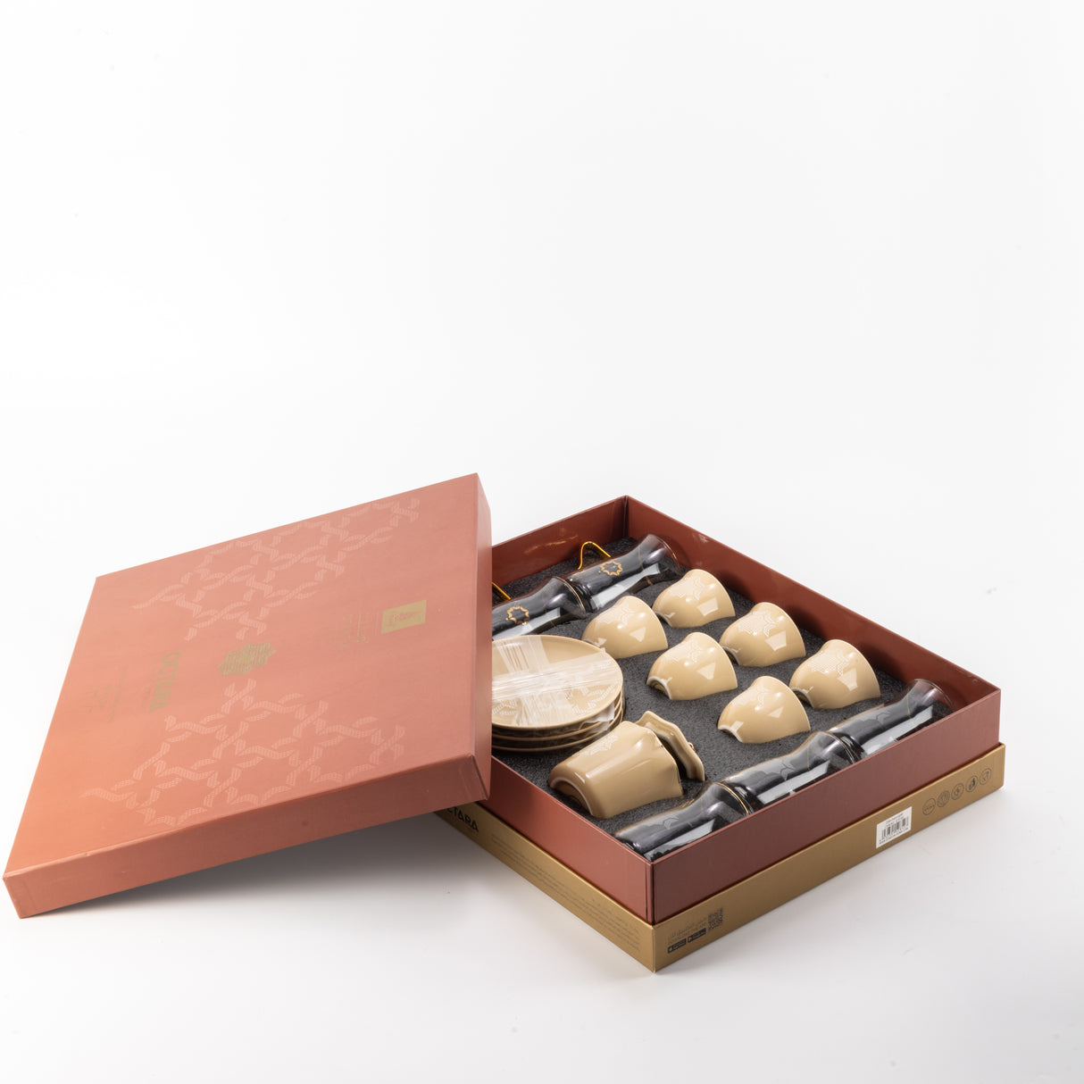 Octara - Tea Set (19-Pc) - Ivory & Gold