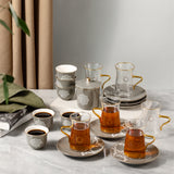 Octara - Tea Set (19-Pc) - Grey & Gold
