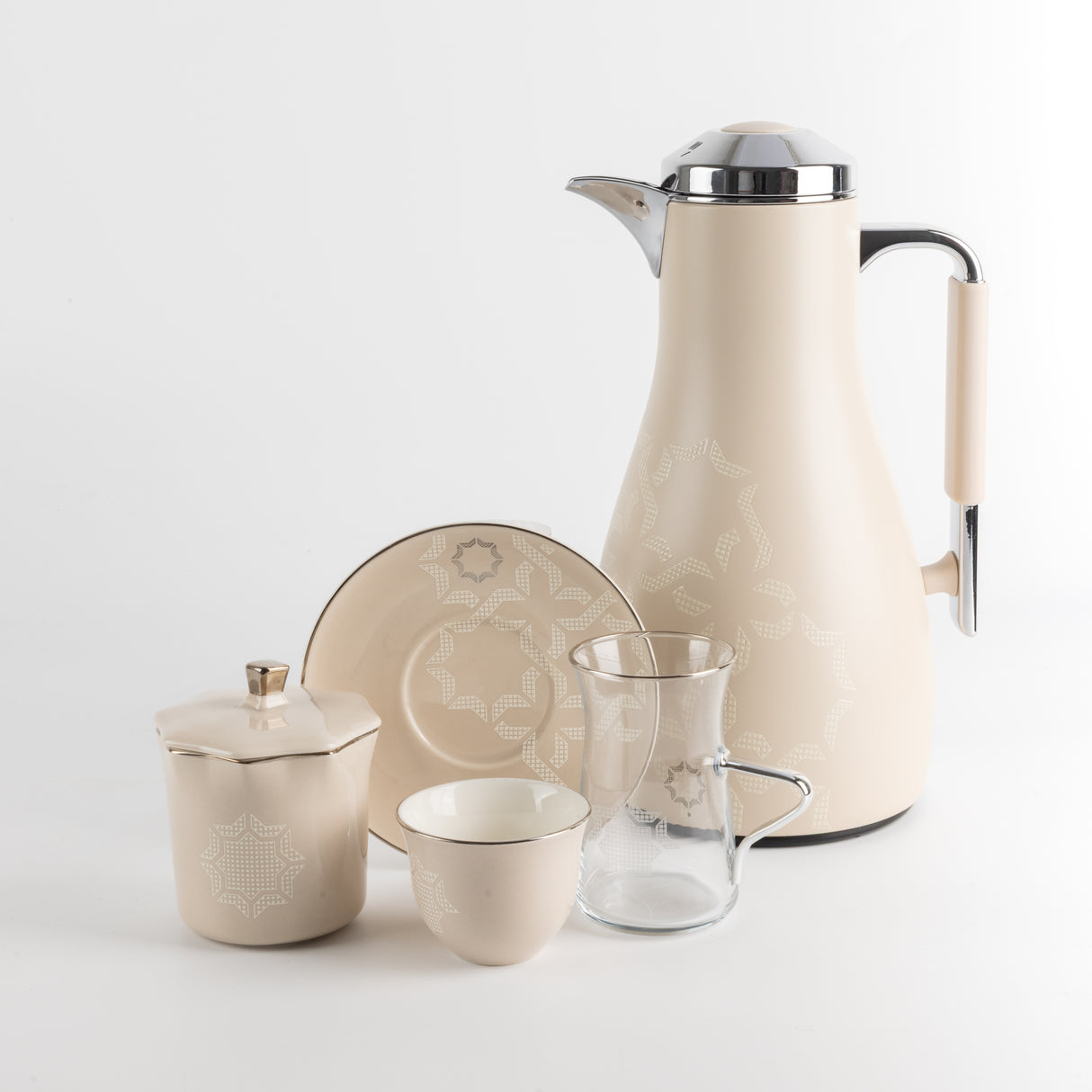 Octara - Ultimate Brew Deluxe Set (21-Pc) - Beige & Silver