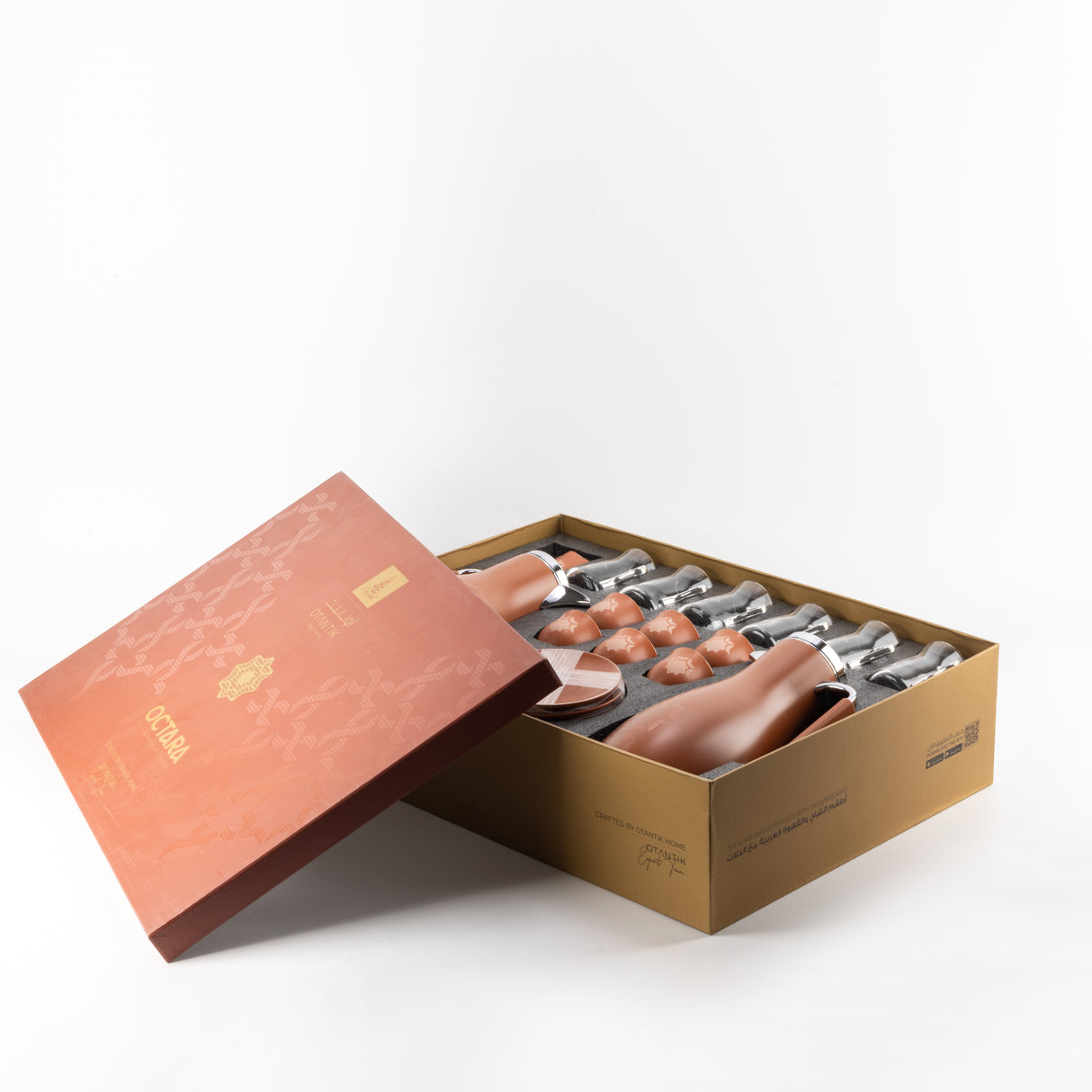 Octara - Ultimate Brew Deluxe Set (21-Pc)- Orange & Silver