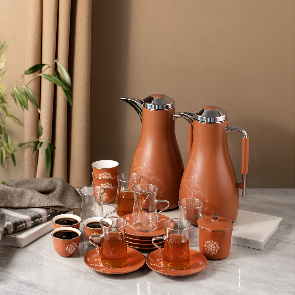 Octara - Ultimate Brew Deluxe Set (21-Pc)- Orange & Silver