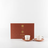 Octara - Espresso/Turkish Coffee Set (12-Pc) - Orange & Silver