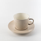Octara - Cappuccino Set (12-Pc) - Beige & Silver