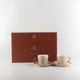 Octara - Cappuccino Set (12-Pc) - Beige & Silver