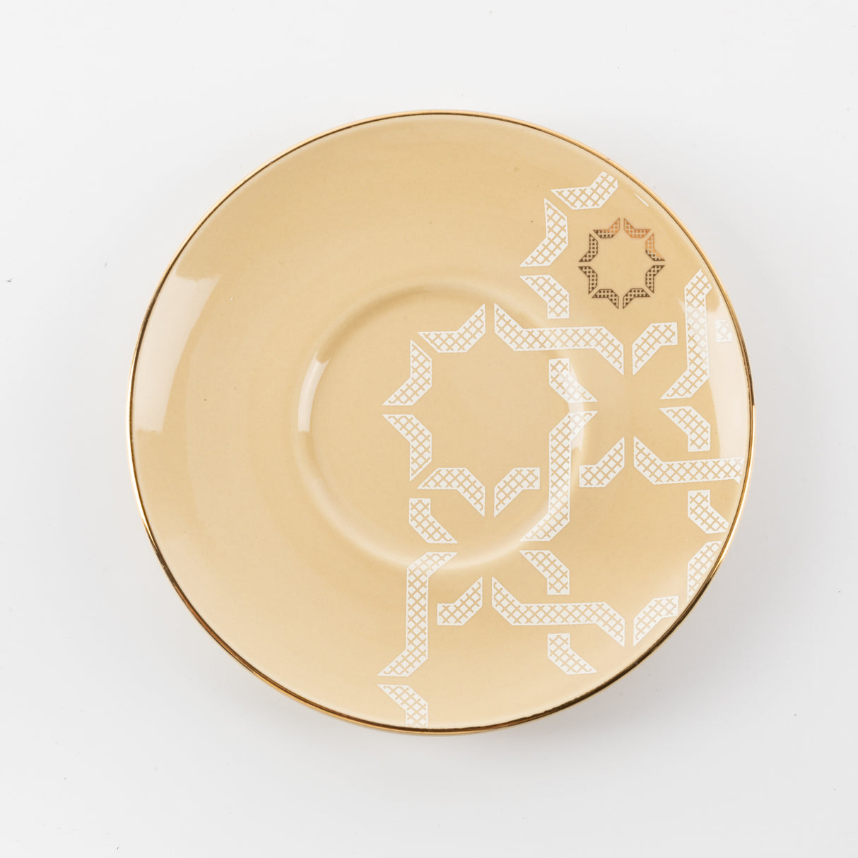 Octara - Cappuccino Set (12-Pc) - Ivory & Gold