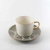 Octara - Cappuccino Set (12-Pc) - Grey & Gold