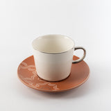 Octara - Cappuccino Set (12-Pc) - Orange & Silver