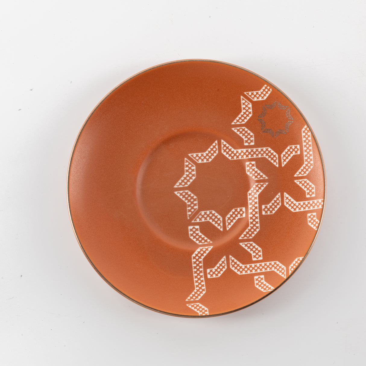 Octara - Cappuccino Set (12-Pc) - Orange & Silver