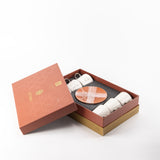 Octara - Cappuccino Set (12-Pc) - Orange & Silver