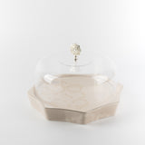 Octara - Cake Set (9-Pc) - Beige & Silver