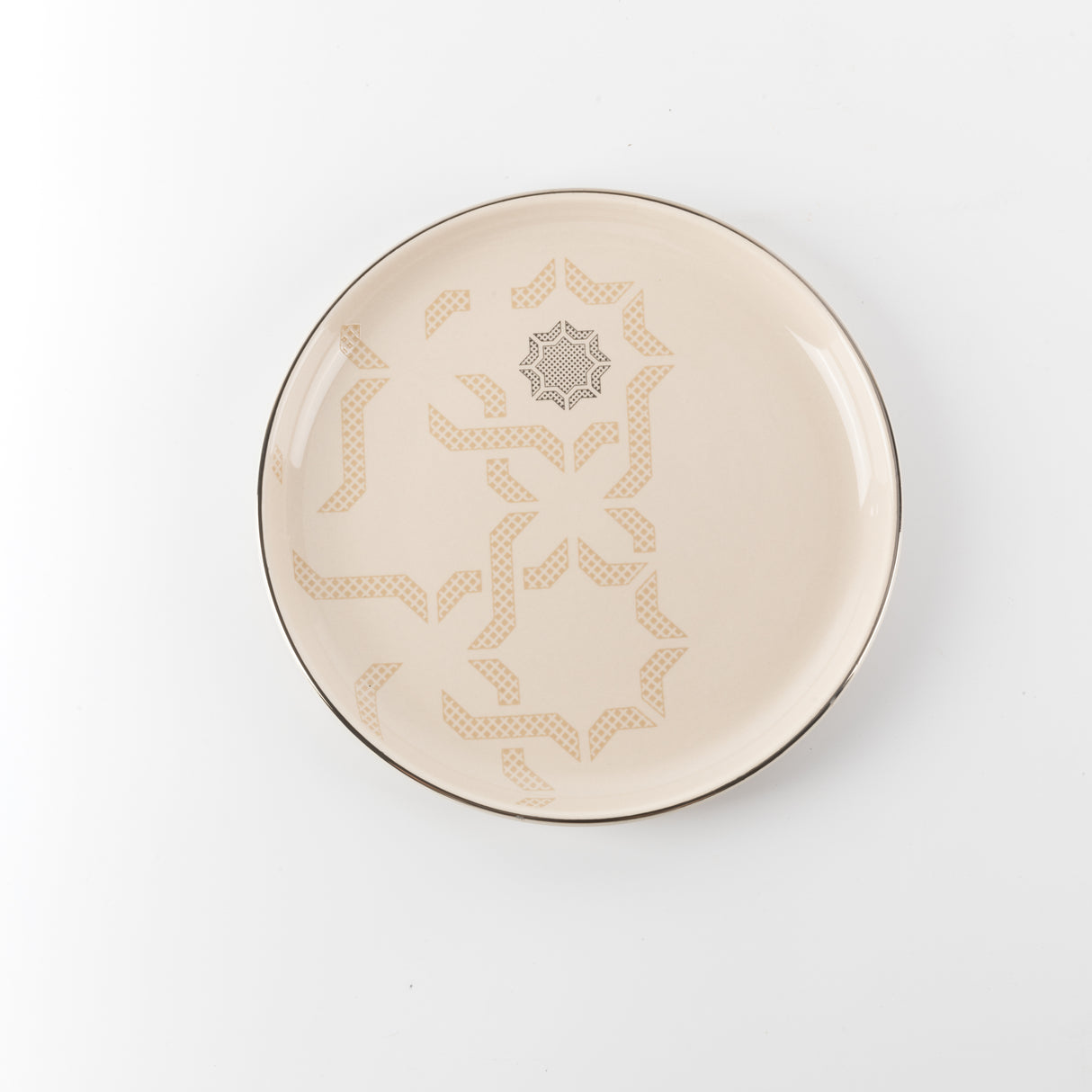 Octara - Cake Set (9-Pc) - Beige & Silver