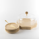 Octara - Cake Set (9-Pc) - Ivory & Gold
