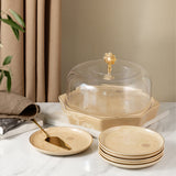 Octara - Cake Set (9-Pc) - Ivory & Gold