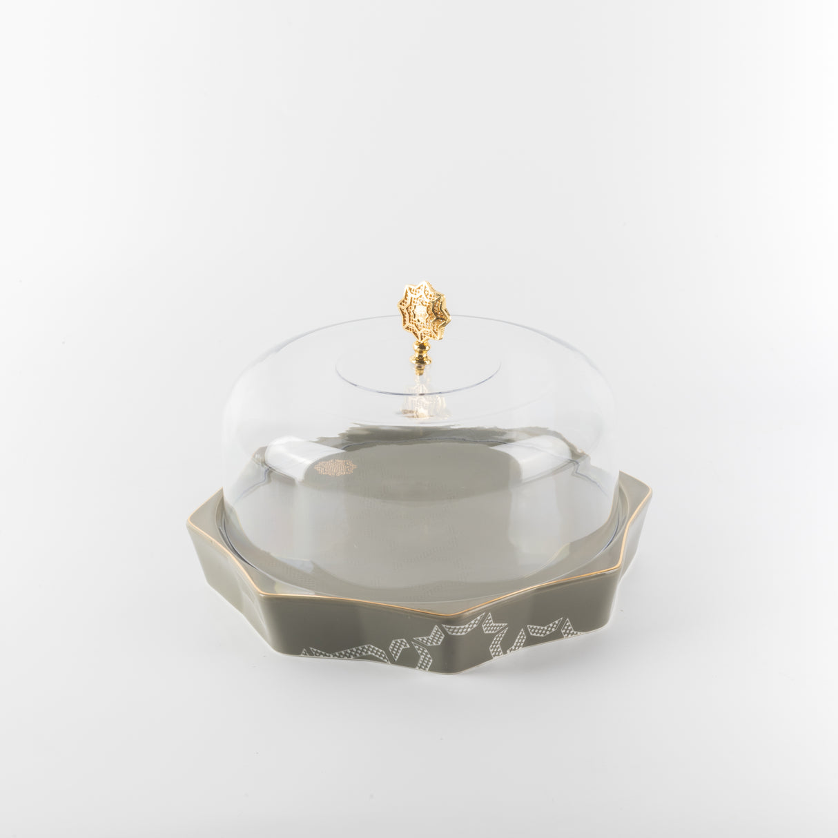 Octara - Cake Set (9-Pc) - Grey & Gold