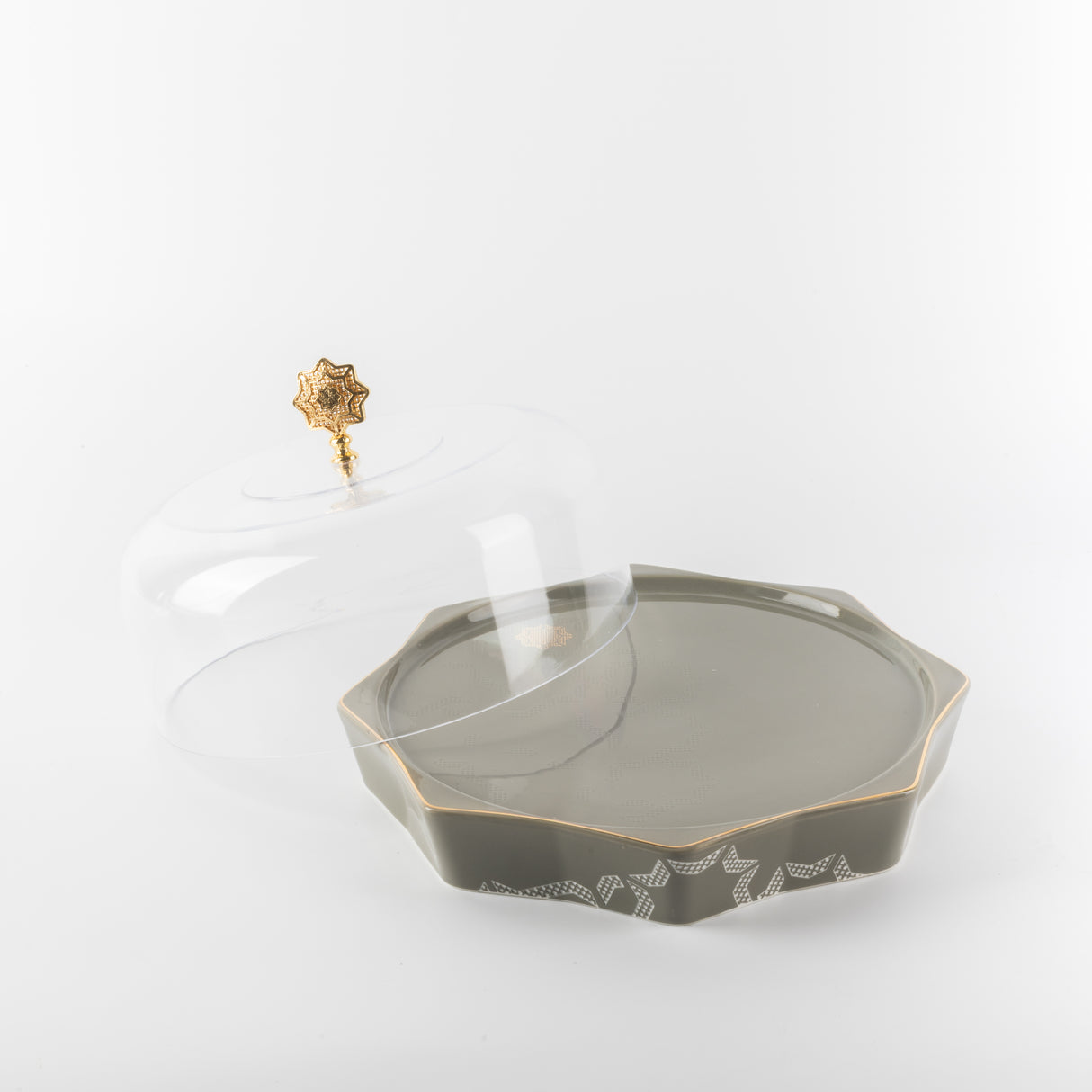 Octara - Cake Set (9-Pc) - Grey & Gold
