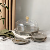 Octara - Cake Set (9-Pc) - Grey & Gold