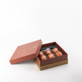 Octara - Arabic Coffee Cups With Holder - Orange & Silver