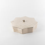 Octara - Large Decorative Canister - Beige & Silver