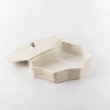 Octara - Large Decorative Canister - Beige & Silver
